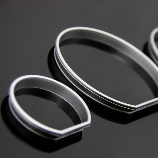 BMW E46 鍍鉻環-鍍銀
