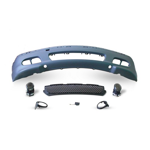 M-Tech Front Bumper With Mesh, Trailer Cover, Fog Lamp For BMW E46 4D