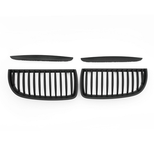 BMW E90 05-07 Matte Black Front Grille With Cover