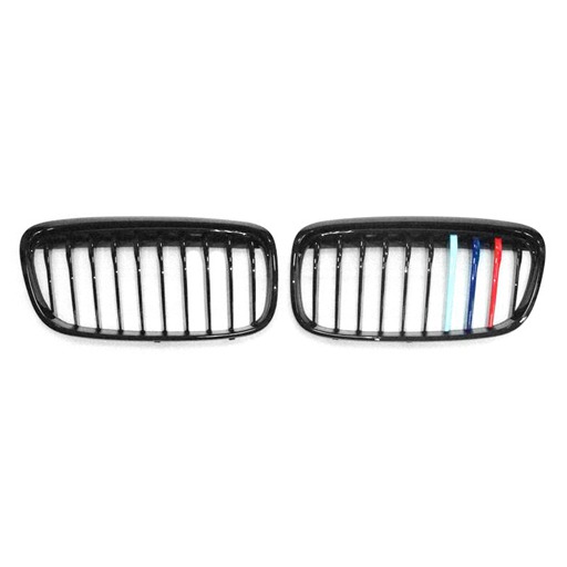 4411856B-MSBK.jpg For BMW F45 OE Style with M Logo Colors Glossy Black Front Grille