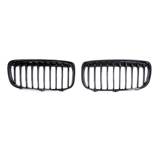 Single Slat+Shiny Black (OEM-Type) Front Grille for BMW F45 F46, ABS