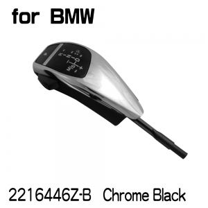 For BMW E60/E61. X5 E53 Facelifted (2004~06) . X3 E83/E83 LCI (2004~10)【無LED】拇指型排擋頭 A/T，左駕，電鍍