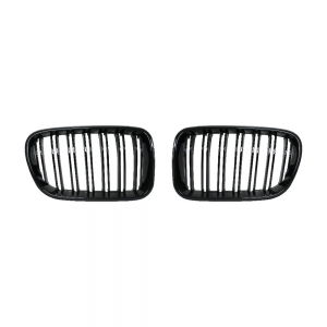 Double Slats+Shiny Black Front Grille for BMW X3(F25) Pre-Lci, ABS